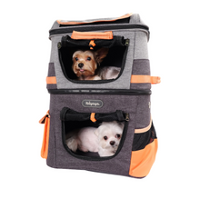 Load image into Gallery viewer, Ibiyaya Two Tier Multi Pet Backpack Carrier