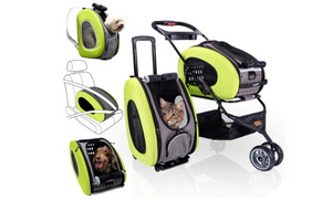 Ibiyaya 5-in1 Combo Multi Function Pet Carrier/ Stroller for Dogs and Cats