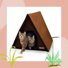 Load image into Gallery viewer, K&amp;H Outdoor Heated Multiple Kitty A-Frame