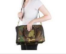 Load image into Gallery viewer, JL Duffel Camouflage w/Red Stripe