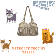 Load image into Gallery viewer, Metro Gold Croc with Tassel
